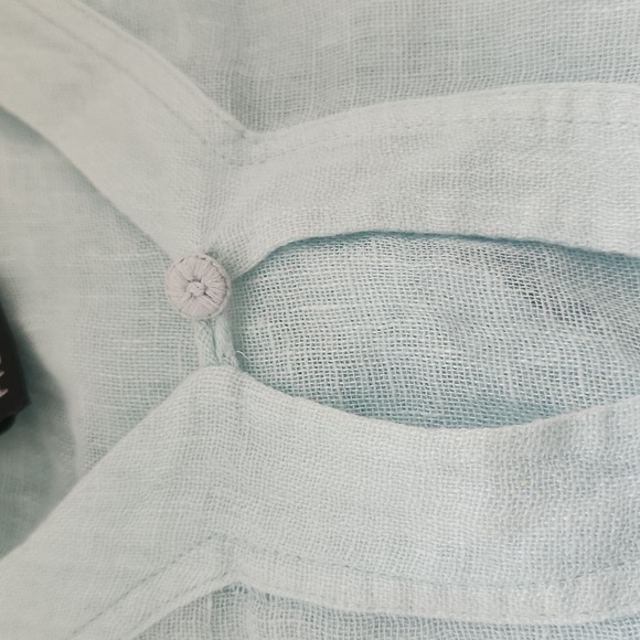 Eileen Fisher light blue linen tunic - Picture 9 of 9